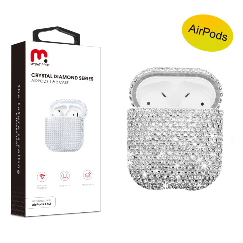 MyBat Pro Diamond Protective Case for Apple AirPods with Wireless Charging Case - Silver