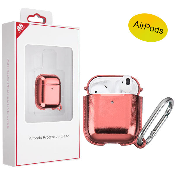 MyBat Electroplated Protective Case for Apple AirPods with Wireless Charging Case - Rose Gold