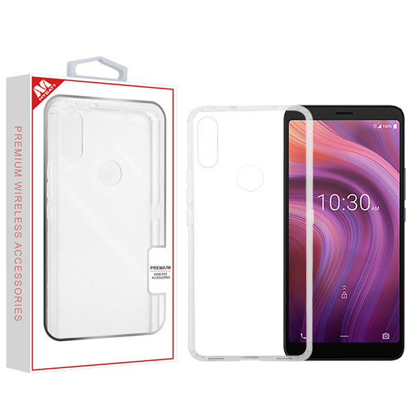 MyBat Sturdy Gummy Cover for Alcatel 5032w (3v 2019) - Highly Transparent Clear / Transparent Clear