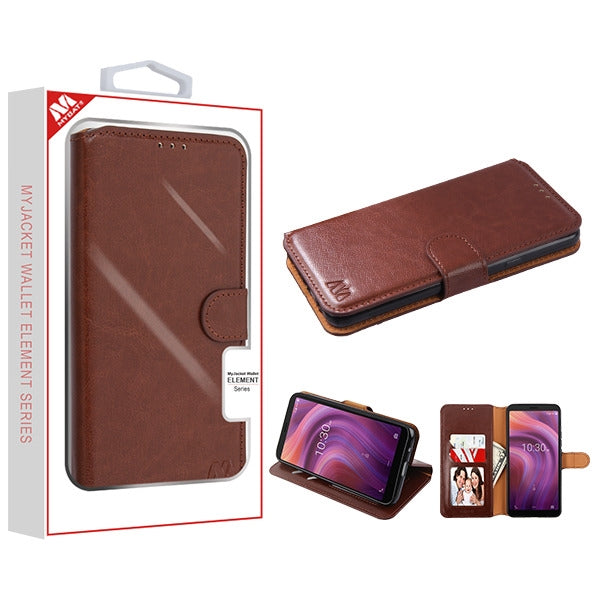 MyBat MyJacket Wallet Element Series for Alcatel 5032w (3v 2019) - Brown