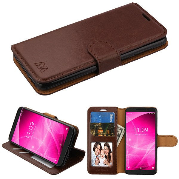 MyBat MyJacket Wallet Element Series for Alcatel Revvl 2/T-Mobile Revvl 2 / 3 - Brown