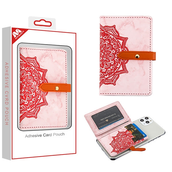 MyBat Marble Embossing Flip Adhesive Card Pouch - Pink
