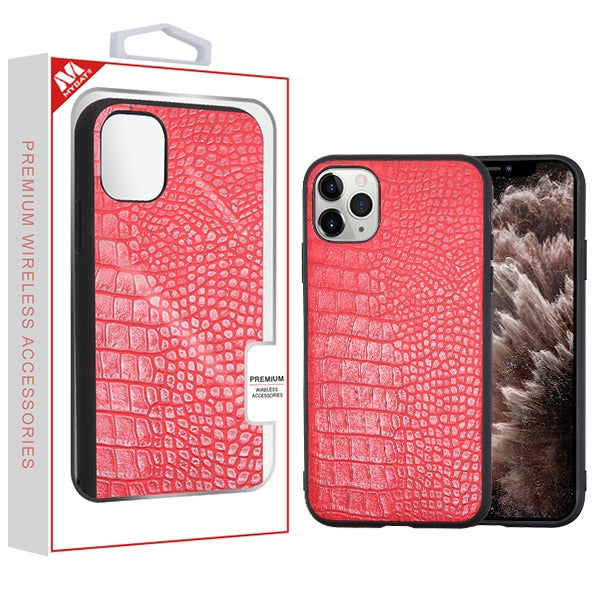 MyBat Crocodile Skin Executive Protector Cover for Apple iPhone 11 Pro Max - Red