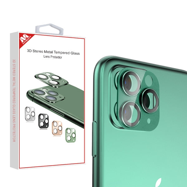 MyBat 3D Stereo Metal Tempered Glass Lens Protector for Apple iPhone 11 Pro Max / 11 Pro - Green