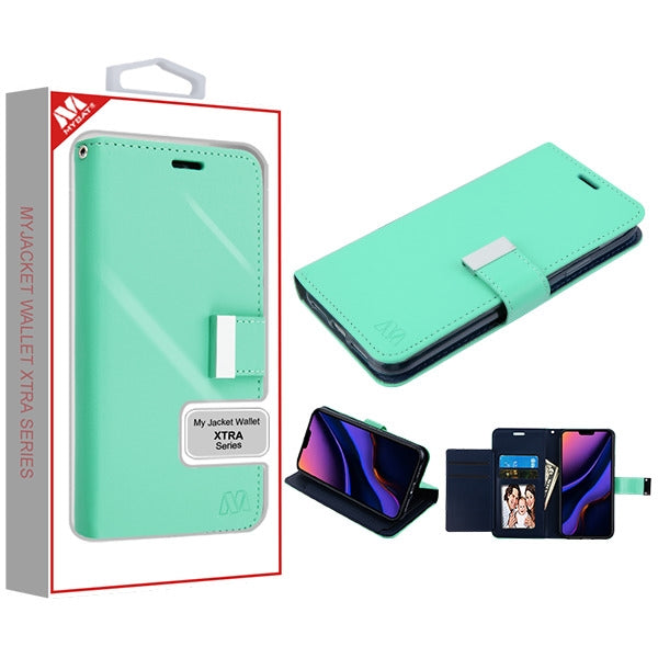 MyBat MyJacket Wallet Xtra Series for Apple iPhone 11 Pro Max - Teal Green / Dark Blue