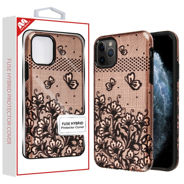 MyBat Fuse Series Case for Apple iPhone 11 Pro - Black Lace Flowers