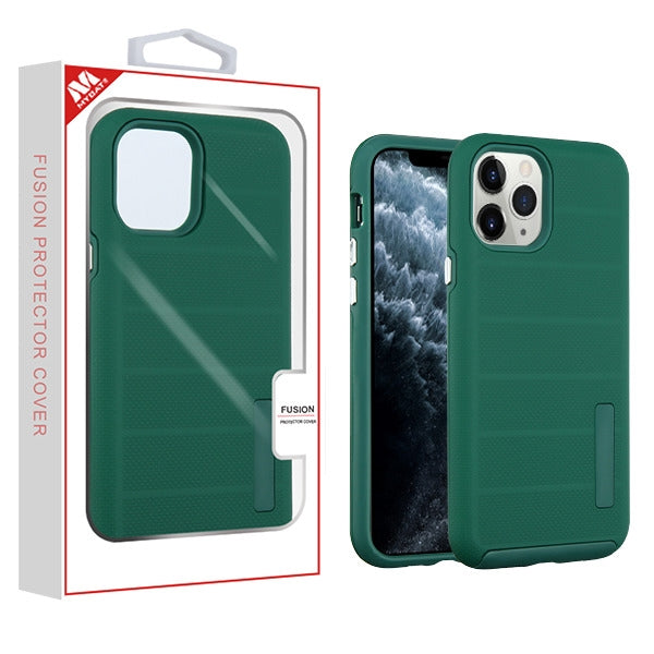 MyBat Fusion Protector Cover for Apple iPhone 11 Pro - Forest Green Dots Textured / Forest Green