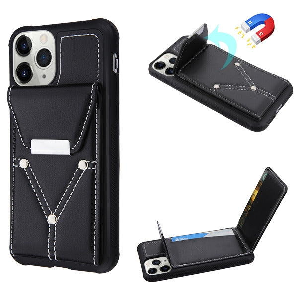 MyBat Buckle Wallet Cover (with Magnetic buckle) for Apple iPhone 11 Pro - Black