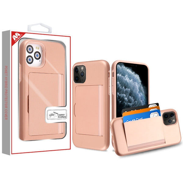 MyBat Poket Hybrid Protector Cover (with Back Film) for Apple iPhone 11 Pro - Rose Gold / Rose Gold