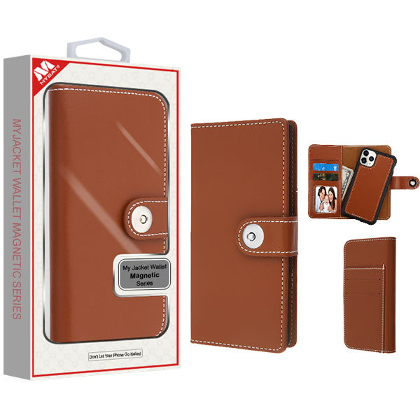 MyBat Detachable Magnetic 2 - in - 1 MyJacket Wallet (TPU Case + Leather Folio) for Apple iPhone 11 Pro - Brown