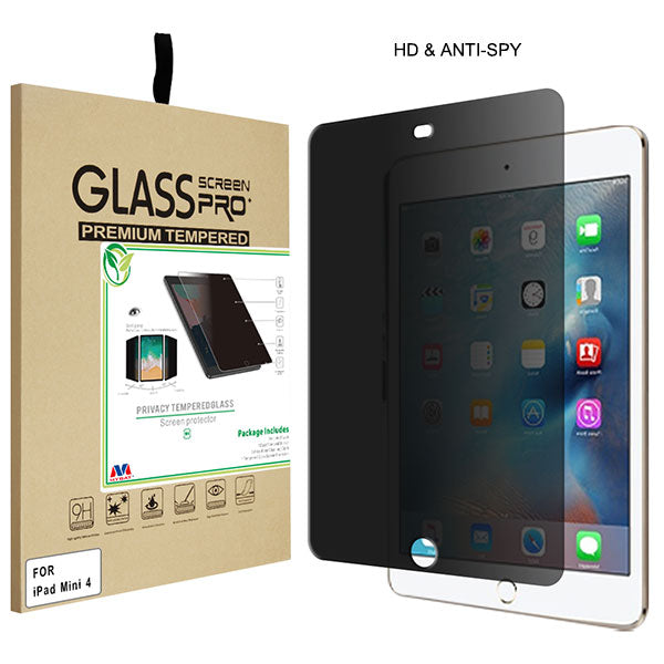 MyBat Privacy Tempered Glass Screen Protector (2.5D) for Apple iPad mini 4 (A1538,A1550) / iPad mini (2019) - Transparent Smoke