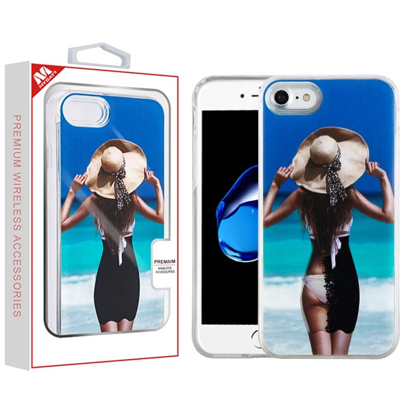MyBat Quicksand Hybrid Protector Cover for Apple iPhone 8/7 / SE (2020) - Summer Girl