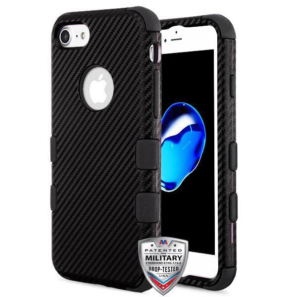 MyBat TUFF Fuse Series Case for Apple iPhone 8/7 - Black Carbon Fiber