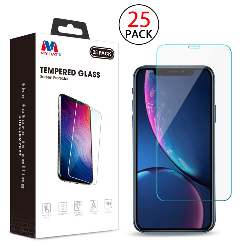 MyBat Tempered Glass Screen Protector (2.5D)(25-pack) for Apple iPhone XR / 11 - Clear