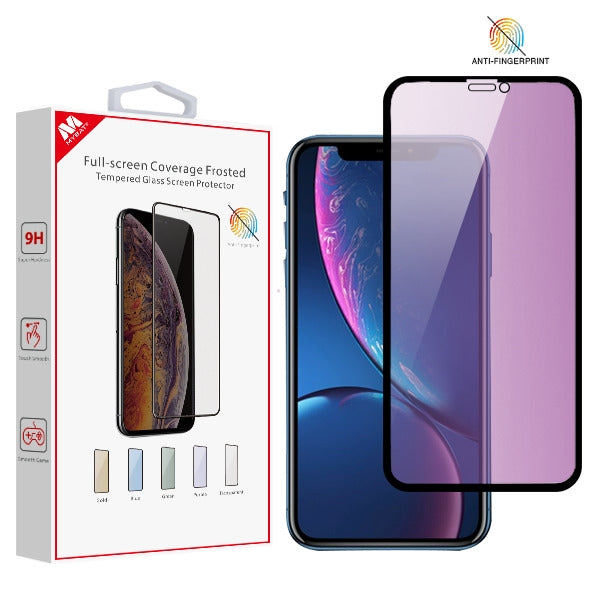 MyBat Full-screen Coverage Frosted Tempered Glass Screen Protector for Apple iPhone 11 / XR - Purple