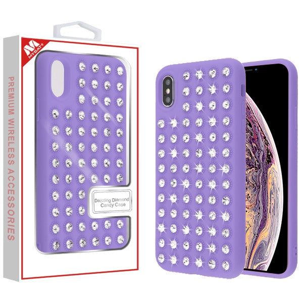 MyBat Dazzling Diamond Candy Case for Apple iPhone XS Max - Purple