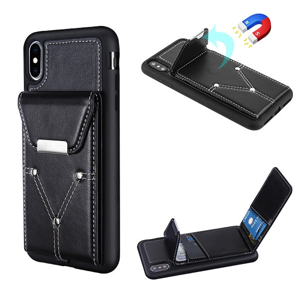 MyBat Buckle Wallet Cover (with Magnetic buckle) for Apple iPhone XS Max - Black