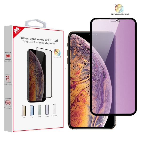 MyBat Full-screen Coverage Frosted Tempered Glass Screen Protector for Apple iPhone XS Max / 11 Pro Max - Purple