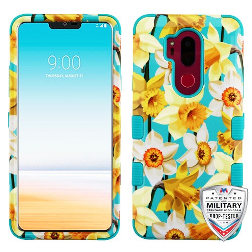 MyBat TUFF Series Case for LG G710 (G7 Thinq) - Spring Daffodils / Tropical Teal