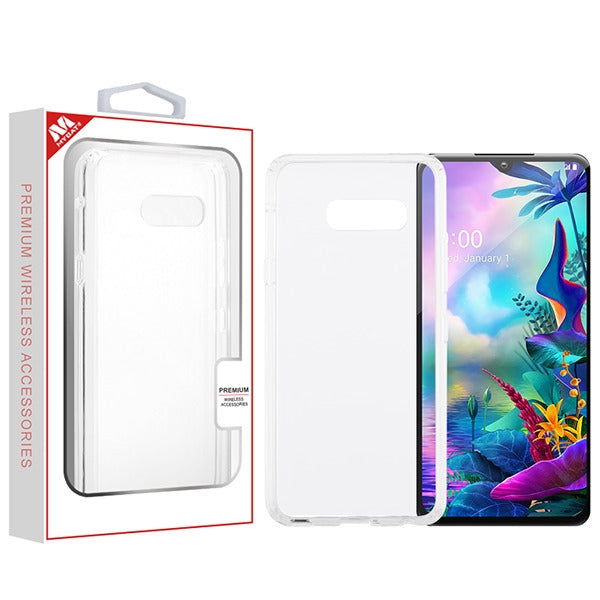 MyBat Sturdy Gummy Cover for LG G8X ThinQ - Highly Transparent Clear / Transparent Clear