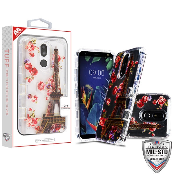 MyBat TUFF Lucid Series Case for LG K40 / Harmony 3 - Transparent Clear / Paris in Full Bloom