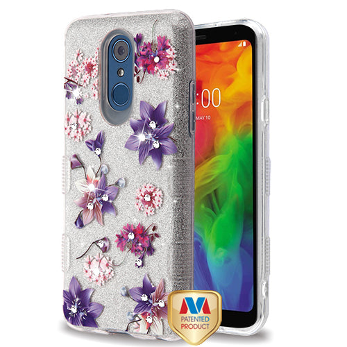 MyBat Full Glitter TUFF Series Case for LG Q7 / Q7+ - Purple Stargazers Diamante