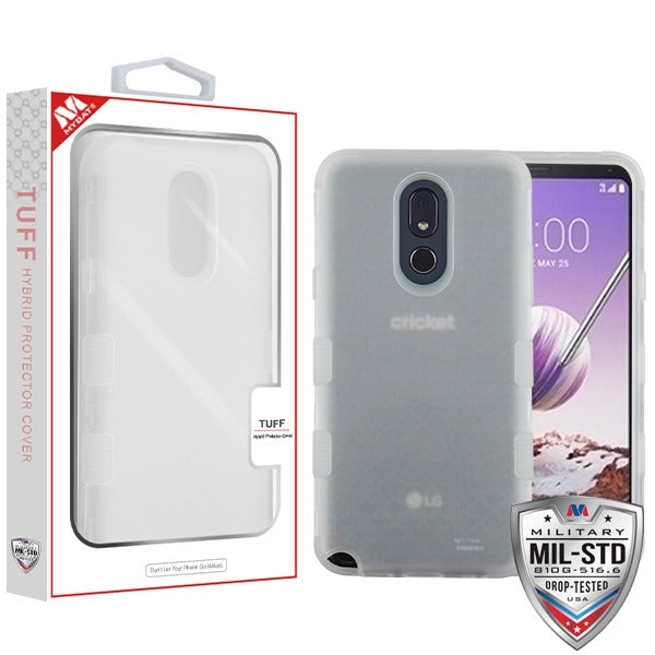 MyBat TUFF Series Case for LG Stylo 5 - Semi Transparent White Frosted / Transparent White