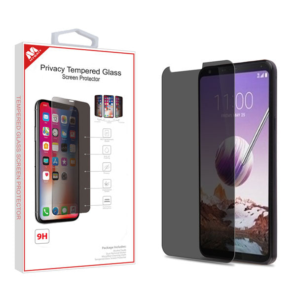 MyBat Privacy Tempered Glass Screen Protector (2.5D) for LG Stylo 5 - Transparent Smoke