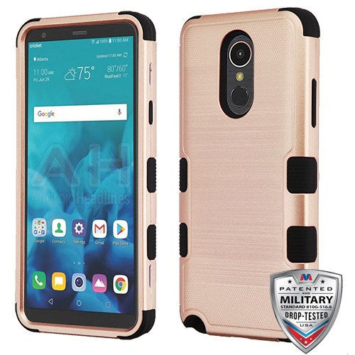 MyBat TUFF Series Case for LG Stylo 4 / Stylo 4 Plus - Rose Gold Brushed / Black