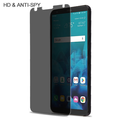 MyBat Privacy Tempered Glass Screen Protector (2.5D) for LG Stylo 4 / Stylo 4 Plus - Transparent Smoke