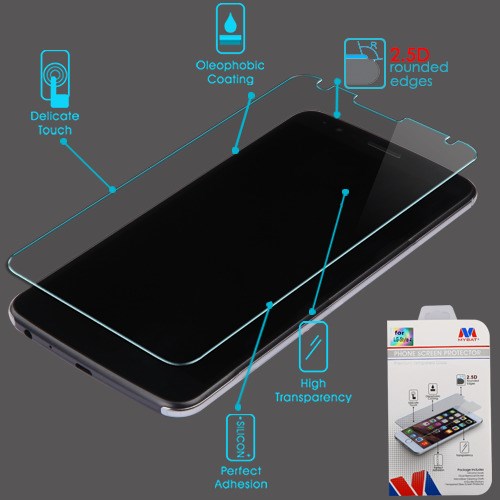 MyBat Tempered Glass Screen Protector (2.5D) for LG Stylo 4 / Stylo 4 Plus - Clear