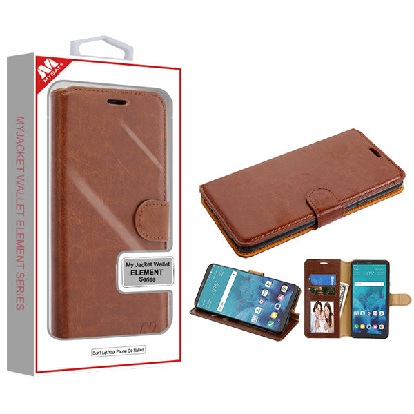 MyBat MyJacket Wallet Element Series for LG Stylo 4 / Stylo 4 Plus - Brown