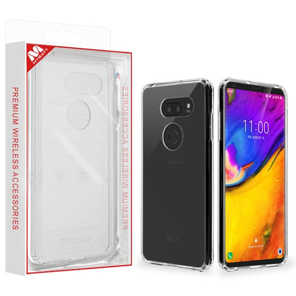 MyBat Sturdy Gummy Cover for LG V35 Thinq/V30S Thinq / V30 - Highly Transparent Clear / Transparent Clear