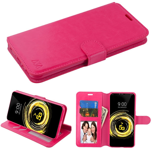 MyBat MyJacket Wallet Element Series for LG V50 ThinQ - Hot Pink