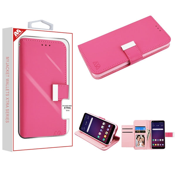MyBat MyJacket Wallet Xtra Series for LG X320 (Escape Plus)/Tribute Royal / K30 2019 - Hot Pink / Pink
