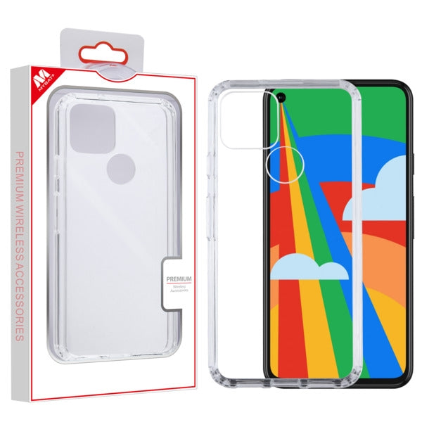 MyBat Sturdy Gummy Cover for Google Pixel 5 - Highly Transparent Clear / Transparent Clear