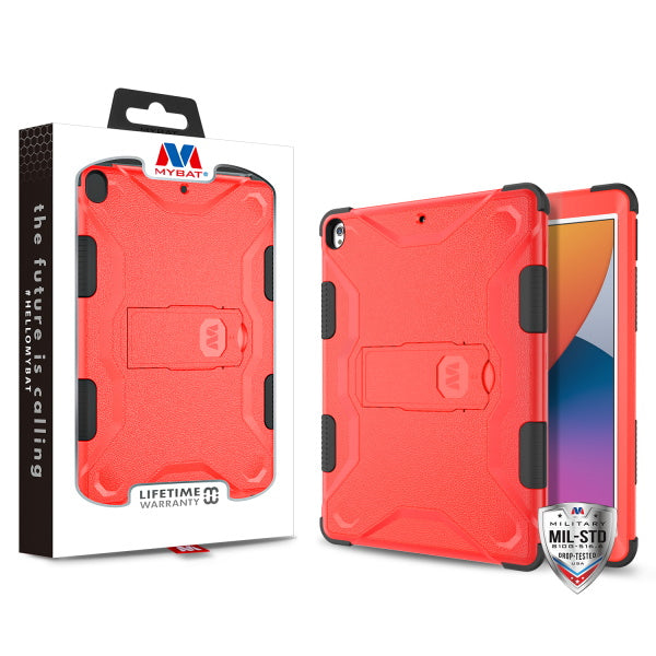 MyBat TUFF Series Case (with Stand) for Apple iPad 10.2 (2019) (A2197, A2200, A2198)/iPad 10.2 (2020) / iPad Air 10.5 (2019) - Natural Red / Black