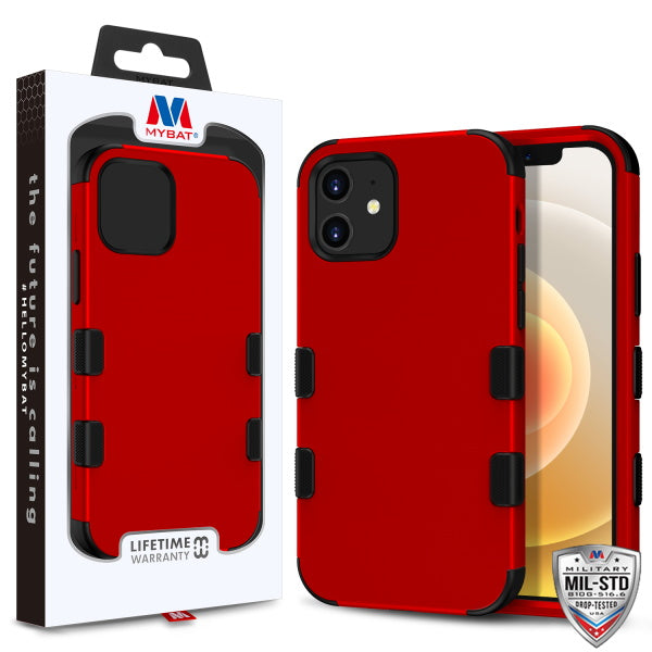 MyBat TUFF Hybrid Protector Case [Military-Grade Certified] for Apple iPhone 12 mini (5.4) - Red