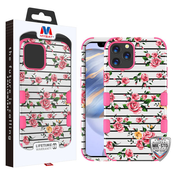MyBat TUFF Series Case for Apple iPhone 12 (6.1) / 12 Pro (6.1) - Pink Fresh Roses / Electric Pink