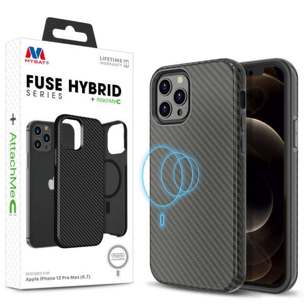 MyBat Fuse Series Case +AttachMe for Apple iPhone 12 Pro Max (6.7) - Black