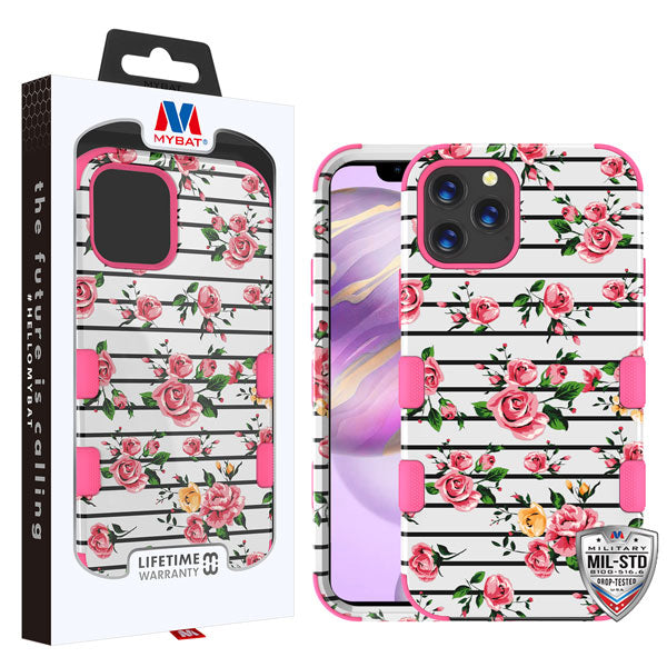 MyBat TUFF Series Case for Apple iPhone 12 Pro Max (6.7) - Pink Fresh Roses / Electric Pink