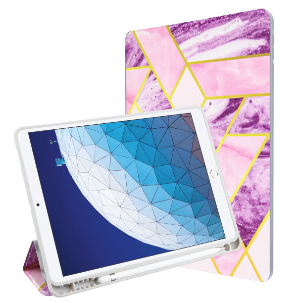 MyBat Slim Fit Smart MyJacket with Trifold Stand for Apple iPad Pro 10.5 (A1701,A1709,A1852) / iPad Air 10.5 (2019) - Purple / Pink Mixed Marbling
