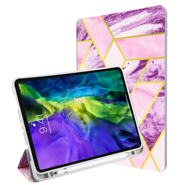MyBat Slim Fit Smart MyJacket with Trifold Stand for Apple iPad Pro 11 (2020)/iPad Pro 11 (2021) / iPad Pro 11 (2018) (A1934,A1979,A1980,A2013) - Purple / Pink Mixed Marbling