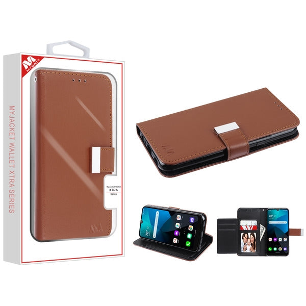 MyBat MyJacket Wallet Xtra Series for LG Harmony 4 - Brown / Black