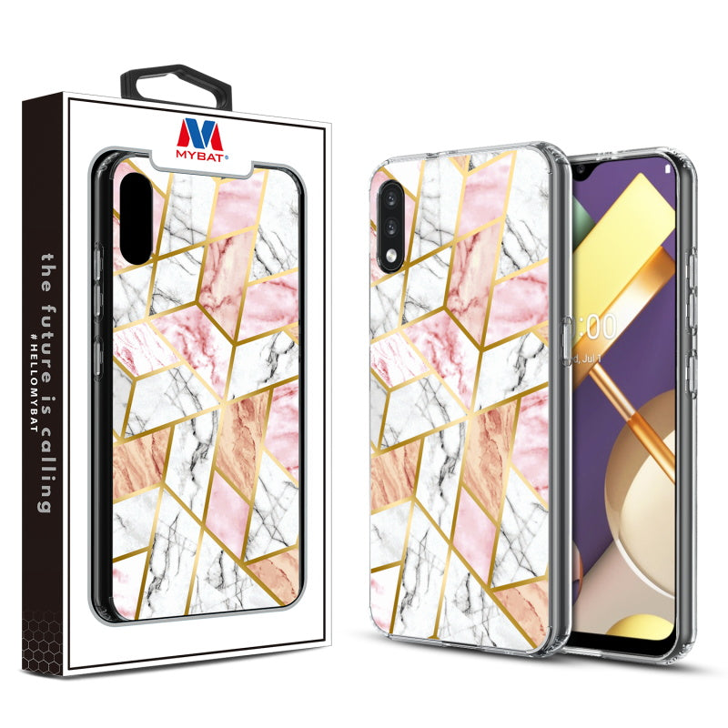MyBat Fusion Protector Cover for LG K22 - Electroplated Pink Marbling