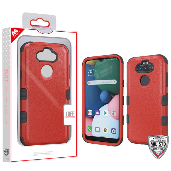 MyBat TUFF Series Case for LG K31 (Aristo 5)/Fortune 3/Tribute Monarch / Phoenix 5 - Natural Red / Black