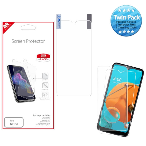 MyBat Screen Protector Twin Pack for LG K51 / Reflect - Clear