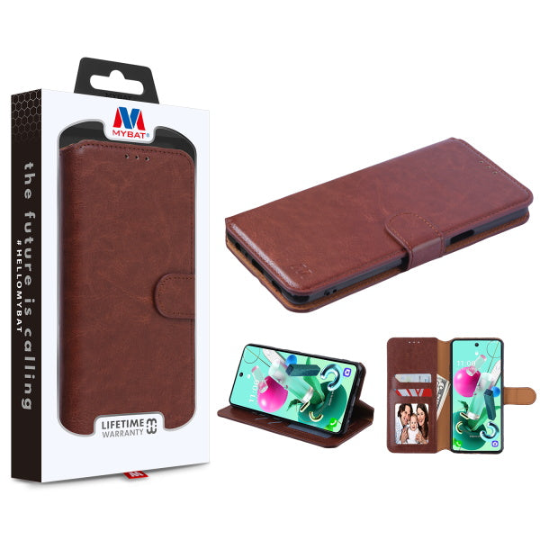 MyBat MyJacket Wallet Element Series for Cricket Grand LG K92 5G - Brown