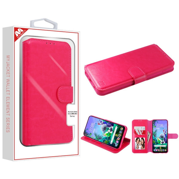 MyBat MyJacket Wallet Element Series for LG Q70 - Hot Pink