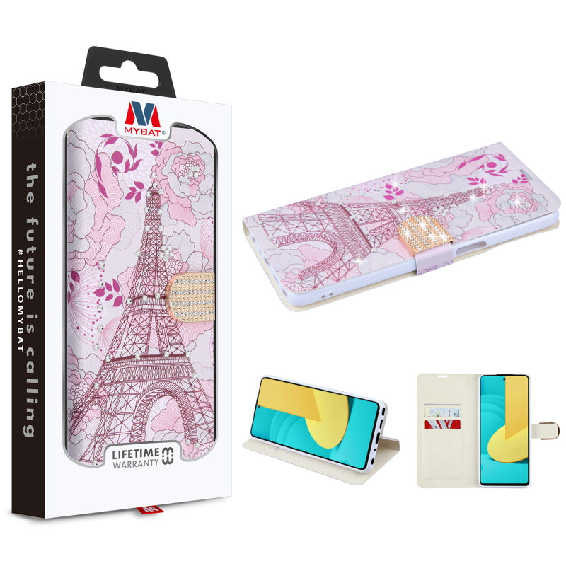 MyBat MyJacket Wallet Diamond Series for LG Stylo 7 5G - Eiffel Tower